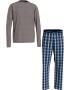 Ανδρική βαμβακερή Πυζάμα Tommy Hilfiger Woven Set UM0UM01960-0XD με καρό παντελόνι